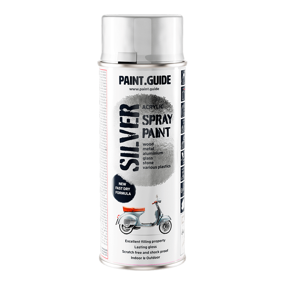 PAINT.GUIDE Spraymaali hopea